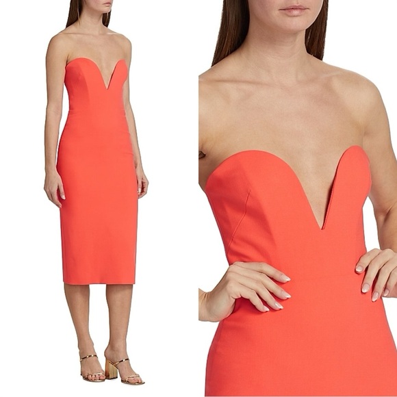 Veronica Beard Colebrooke Dress Neon Pink - Picture 1 of 8